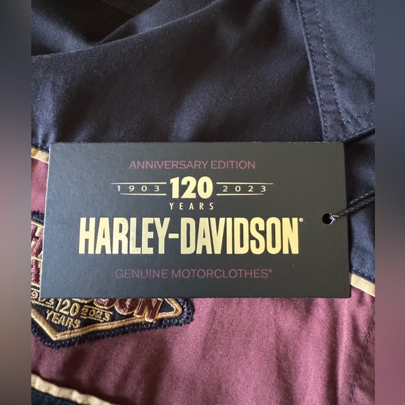 Harley-Davidson® Men's 120th Anniversary Mechanic Shirt - Black - Picture 5 of 7